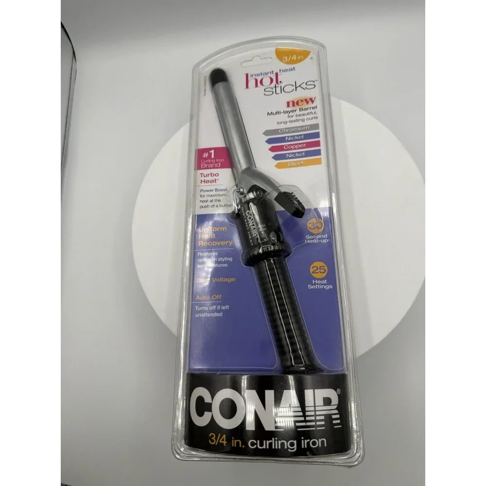 Conair Instant Heat Turbo Heat Curling Iron 3/4 in CD81WCS Dual Voltage 400°F